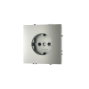 Розетка встраиваемая Voltum S70 с заземлением и защитными шторками, 16А, (сталь)