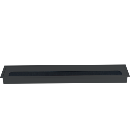 Donel Кабельный громмет (лючок) в стол, 400*80мм, цвет: черный