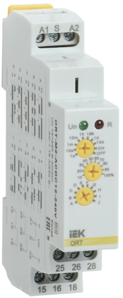 Реле времени ORT многофункциональное 2 контакта 12-240В AC/DC IEK