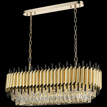 Люстра подвесная Матовое золото, Черный/Прозрачный E14 14*40Вт WE138.14.403 WERTMARK