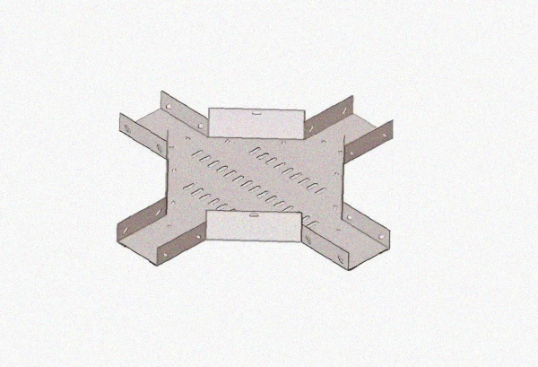 Лоток крестообразный замковый глухой КМЗГ 100х110 УХЛ1, горячее цинкование, S1,0