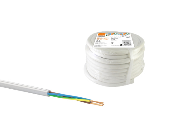 Провод ПВСмб 4х1 (10м), белый Народный