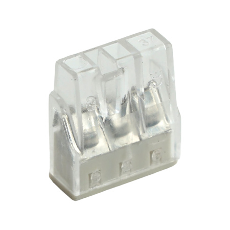 Клемма монтажная 3-проводная STEKKER для 1-жильного проводника, LD2273-203