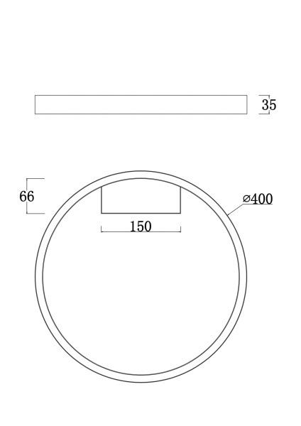 Потолочный светильник 25Вт 4000K Латунь IP20 Rim MOD058CL-L25BS4K Technical