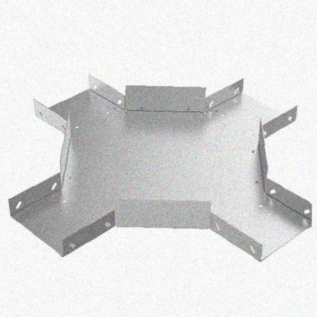 Лоток крестообразный замковый перфорированный КМЗ 400х150 УТ1,5, горячее цинкование S1,5