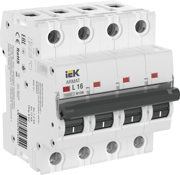 Выключатель автоматический ВА МОД M10N 4П L 16А ARMAT IEK