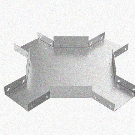 Лоток крестообразный замковый глухой КМЗГ 150х50 УТ1,5, горячее цинкование, S0,8