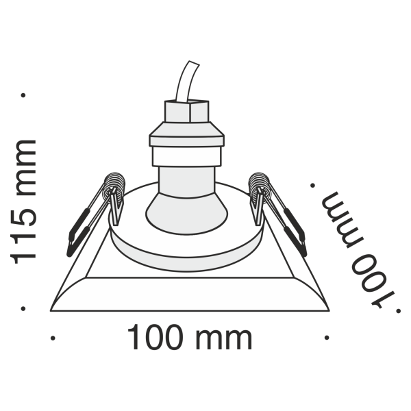 Встраиваемый светильник 1*GU10 35Вт Белый IP20 Gyps Modern DL007-1-01-W Technical
