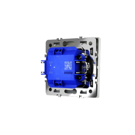 Выключатель встраиваемый Voltum S70 одноклавишный с подсветкой 10А, (сталь)