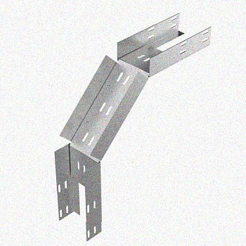 Лоток перфорированный КС 100х100-90 УТ1,5 для поворота трассы вниз на 90, горячее цинкование S1,5