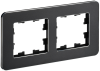 BRITE Рамка 2-мест. РУ-2-1-Бр металл черн. RE IEK