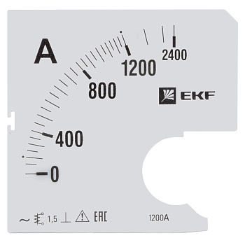 Шкала сменная для A721 1200/5А-1,5 PROxima EKF Шкала сменная для A721 1200/5А-1,5 PROxima EKF