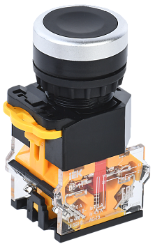 Кнопка управления D8-11 d=22мм 1з+1р черная IEK