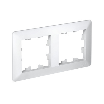 ATLASDESIGN AIR 2-постовая РАМКА, БЕЛЫЙ/дымчатый белый Systeme Electric