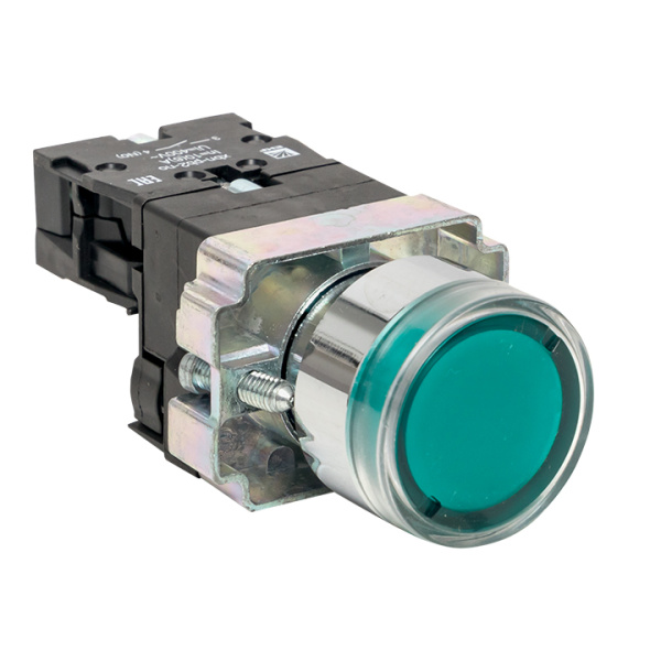 Кнопка BA31 с подстветкой 230В зеленая NO PROxima EKF