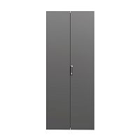 Дверь сплошная двухстворчатая для IT-CQE 1800 x 600 RAL9005 DKC