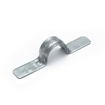 Скоба металлическая двухлапковая СМД d19-20 мм для монтажного пистолета (без отверстий) (100 шт/уп) Строитель Промрукав