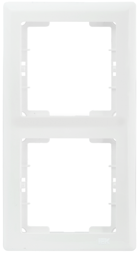 Рамка 2-местная вертикальная РВ-2-ББ BOLERO белый IEK