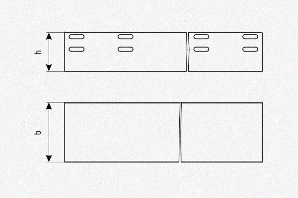 Лоток глухой ЛМГ 75х50х2000 У3, окрашенный, S1,5