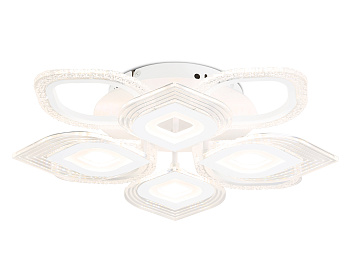 Светильник потолочный светодиодный с пультом FA4294/4+4 WH белый 128W 3000K/4200K/6400K D555*120 (ПДУ ИК) Ambrella Light