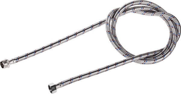 Подводка гибкая для воды, оплетка из нержавеющей стали, г/ш 1/2" - 2м ЗУБР