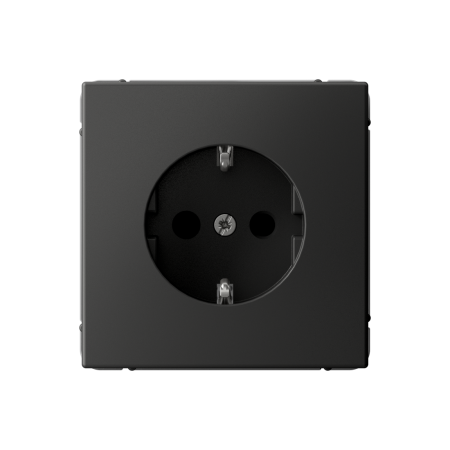 ARTGALLERY РОЗЕТКА с заземлением со шторками, 16А, механизм, БАЗАЛЬТ Systeme Electric