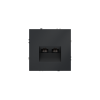 Розетка компьютерная встраиваемая Voltum S70 двойная RJ45+RJ45 КАТ.6, (графит)