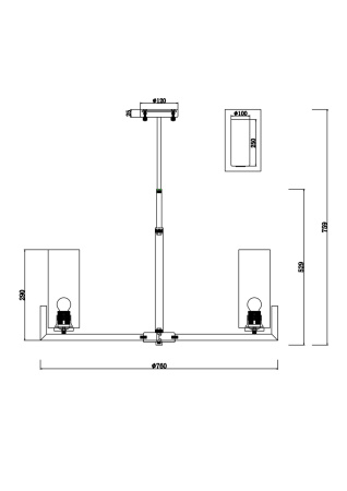Люстра 8*E27 40Вт Латунь IP20 Fortano MOD089PL-08BS Maytoni