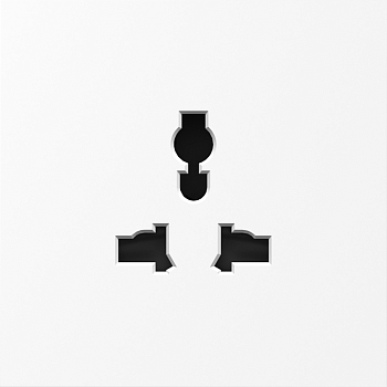 Donel S08 глянцевый белый накладка для розетки мультистандарт, со шторками 16A 250 В~,серия DB