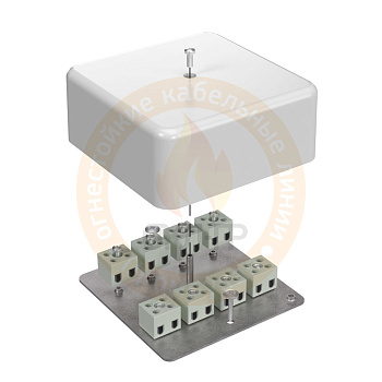 Коробка огнестойкая для кабель-канала 40-0470-FR2.5-12 Е15-Е120 103х103х45 RAL9003 Промрукав (22 шт/уп)
