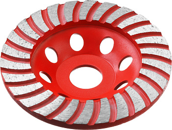 Сегментированная алмазная чашка Турбо-Плюс d 115 мм, Мастер ЗУБР