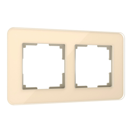 Elite Рамка СУ 2 пост . стекло айвори IP20 Werkel