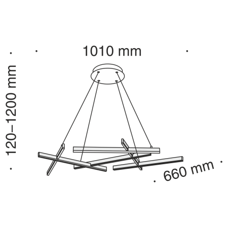 Подвесной светильник 75Вт 4000K Белый IP20 Line MOD016PL-L75W4K Technical