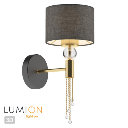 Бра E27 60W 220V SANTIAGO античная латунь,черный LUMION