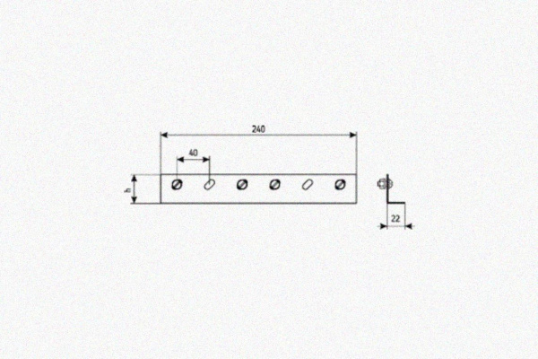 Соединитель лотковый замковый СЛЗх150х1,0 УТ1,5, оцинкованный лист, S1,0