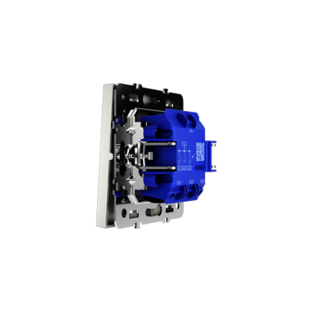 Выключатель встраиваемый Voltum S70 трехклавишный 10А, (сталь)