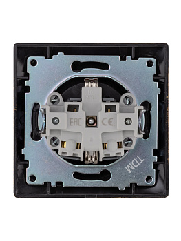 Розетка 2П+З 16А 250В с защ. шт. старинная бронза "Лама" TDM