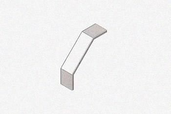 Крышка лотка замкового КЛСЗ 500х100-90 УТ1,5 для поворота трассы вниз на 90, горячее цинкование S1,5