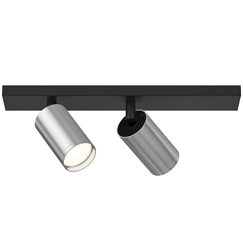 Потолочный светильник 2*GU10 10Вт Черный и Хром IP20 FOCUS S C051CL-02BCH Technical