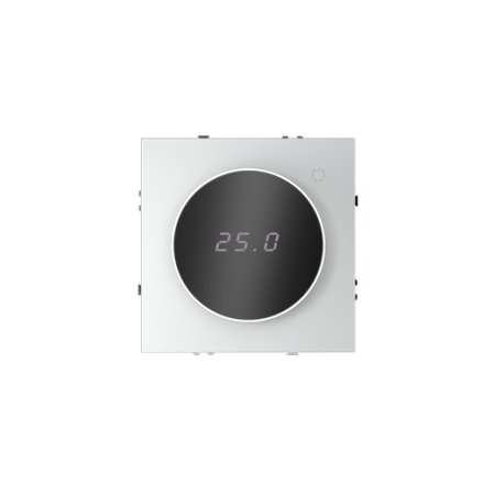 Терморегулятор электронный Voltum S70 с индикацией и датчиком, для теплого пола, (белый матовый)