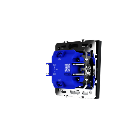 Выключатель встраиваемый Voltum S70 одноклавишный с подсветкой 10А, (графит)