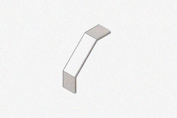 Крышка лотка замкового КЛСЗ 500х100-90 УТ1,5 для поворота трассы вниз на 90, горячее цинкование S1,5