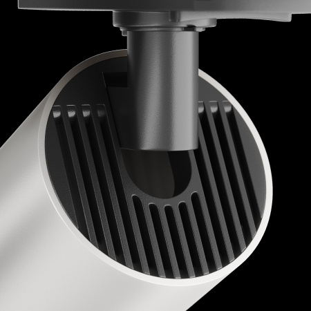 Трековый светильник 1*GU10 10Вт Черный и серебро IP20 Single phase track system Unity TR020-1-U-GU10-BS Technical Maytoni