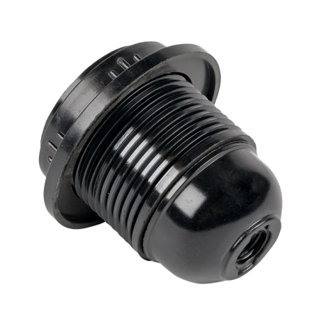 Патрон карболитовый с кольцом Е27 черн, PROxima EKF