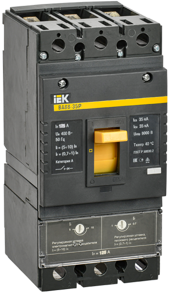 Выключатель автоматический ВА88-35П 3П 125А 35кА IEK