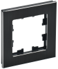 BRITE Рамка 1-мест. РУ-1-1-БрЧ металл черн. IEK