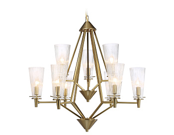 Подвесная люстра TR3233/6+3 BS/FR латунь/белый матовый E14 max 40W D730*720 Ambrella Light