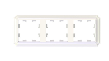 ATLASDESIGN ANTIQUE 3-постовая РАМКА, универсальная, ЖЕМЧУГ Schneider Electric