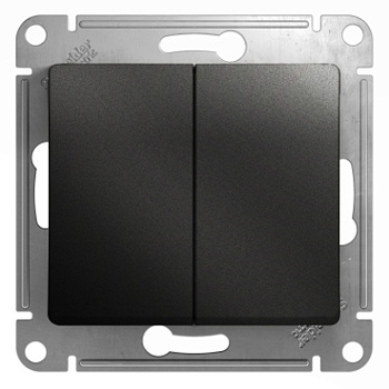 GLOSSA  Механизм выключателя СУ 2 кл 10А антрацит IP20 Schneider Electric