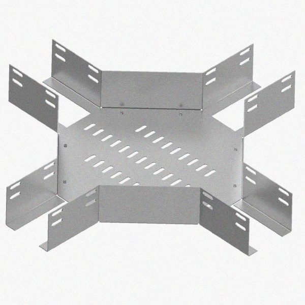 Лоток крестообразный глухой КМГ 400х80 УХЛ1, горячее цинкование S1,5